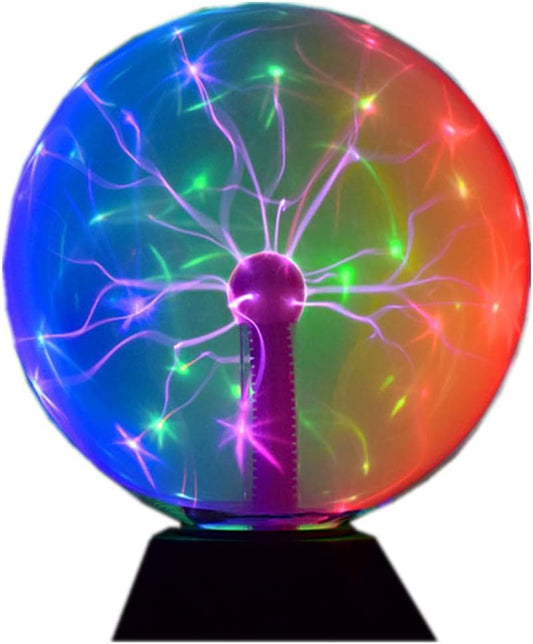 Magic Plasma Disco Ball Lamps Touch Sound Sensitive Desk Lamp Light Nebula Sphere Lightning Globe Home Room Decor Electrostatic Flashing Balls Stem Nightlight 8 Inch