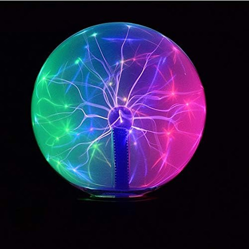 Magic Plasma Disco Ball Lamps Touch Sound Sensitive Desk Lamp Light Nebula Sphere Lightning Globe Home Room Decor Electrostatic Flashing Balls Stem Nightlight 8 Inch